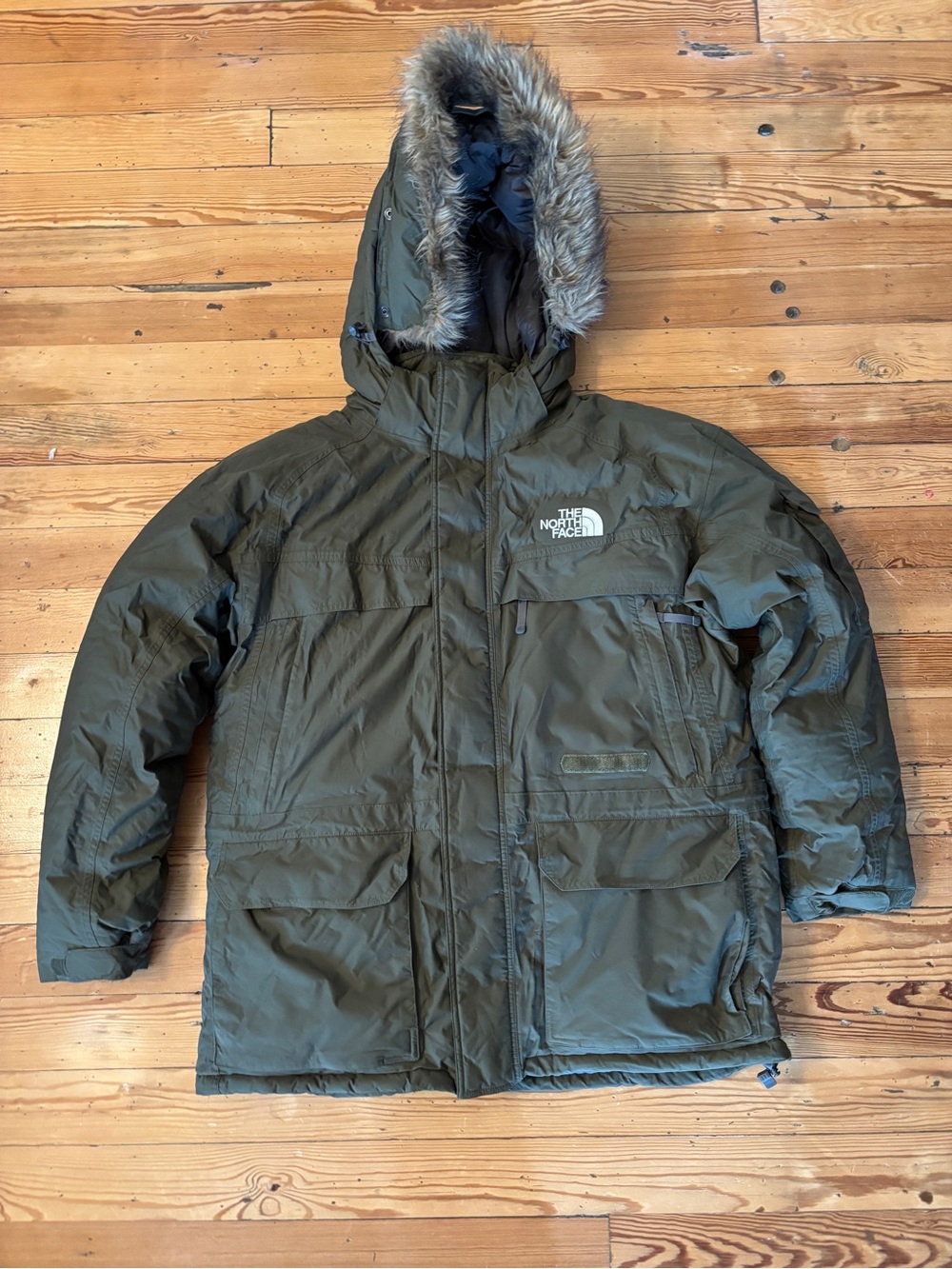The North Face Vintage Mcmurdo Down Insulated Parka Mens XL Green HyVent Hood